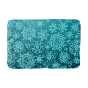 Snowflake pattern bath mat