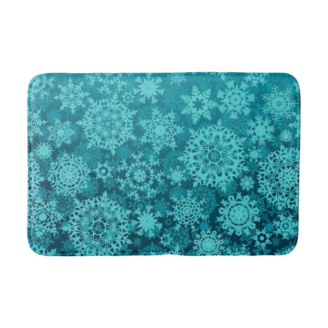 Snowflake pattern	 bath mat (Front)