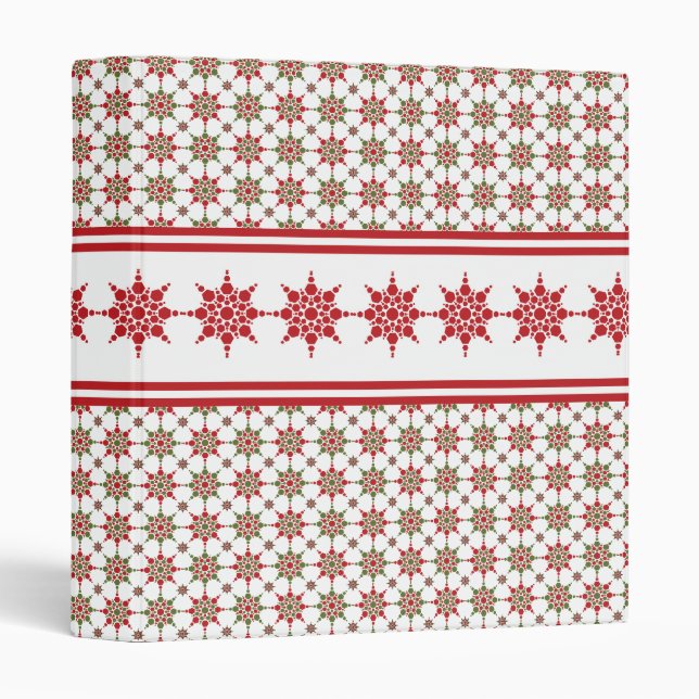 Snowflake Pattern Binders For The Office (Front/Spine)