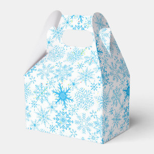 Snowflake pattern blue  favor box