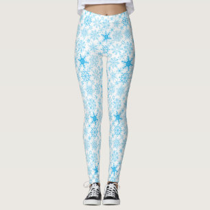 Snowflake pattern blue  leggings