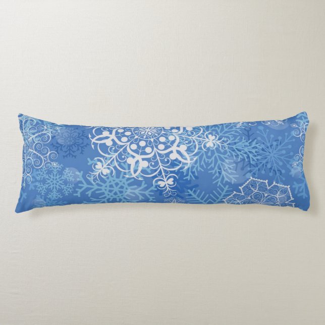 Snowflake pattern	 body pillow (Front)