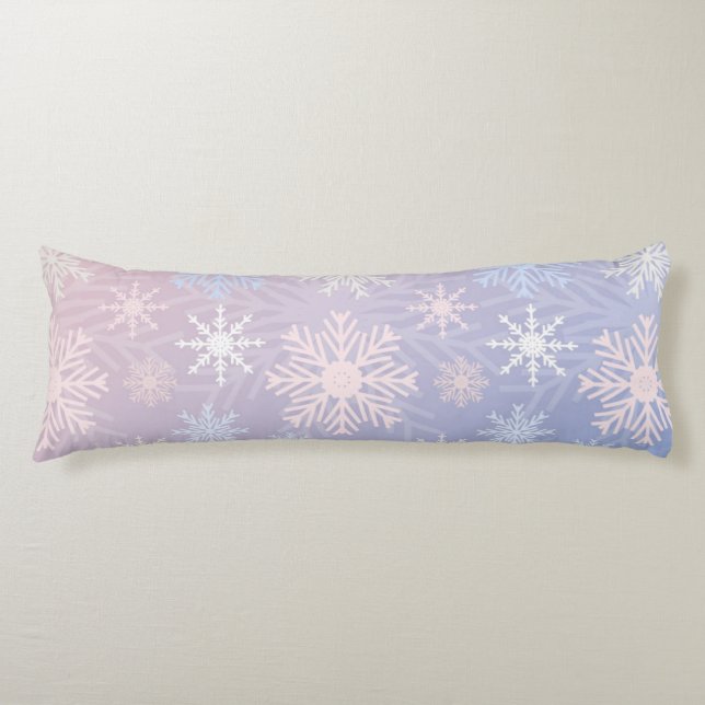 Snowflake pattern	 body pillow (Front)