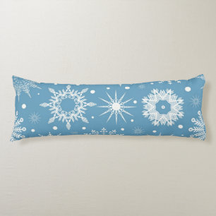 Snowflake pattern body pillow