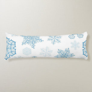 Snowflake pattern body pillow