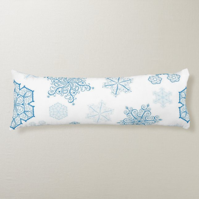 Snowflake pattern	 body pillow (Front)