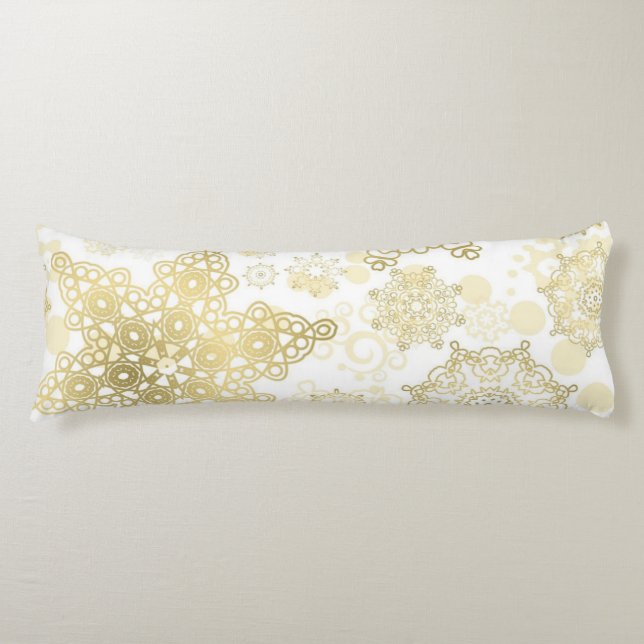 Snowflake pattern	 body pillow (Front)