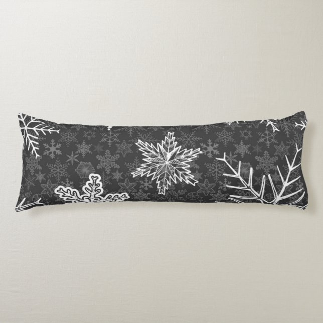 Snowflake pattern	 body pillow (Front)