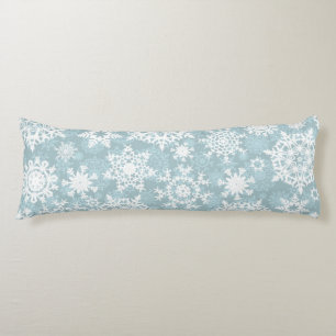 Snowflake pattern body pillow