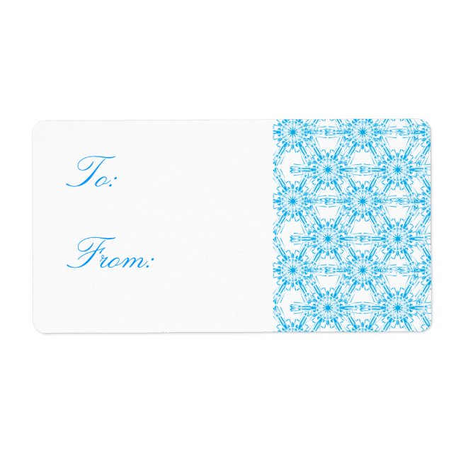 Snowflake Pattern Christmas Gift Tags (Front)