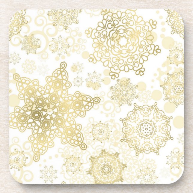 Snowflake pattern coaster (Front)