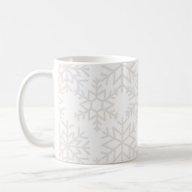 Snowflake pattern coffee mug (Left)