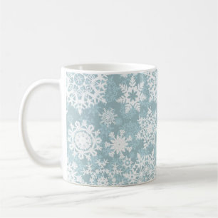 Snowflake pattern coffee mug
