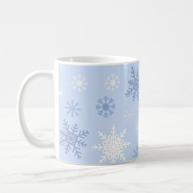 Snowflake pattern coffee mug (Left)