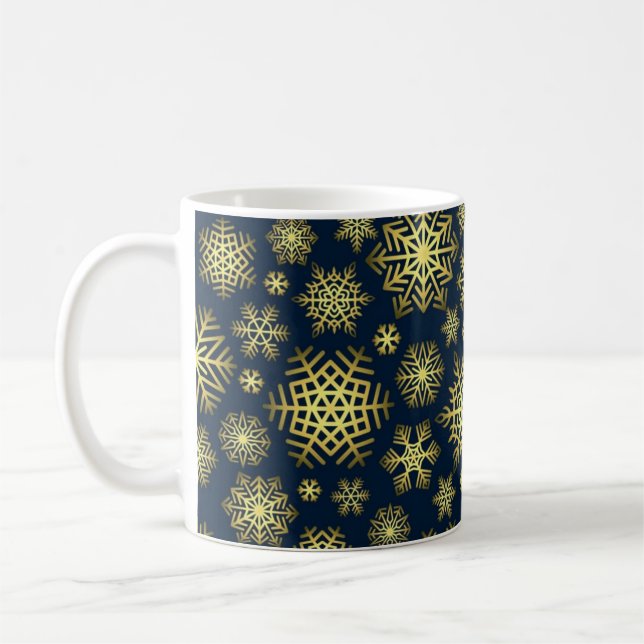 Snowflake pattern coffee mug (Left)