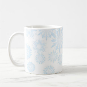 Snowflake pattern coffee mug