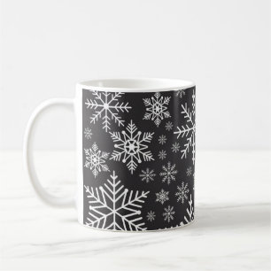 Snowflake pattern coffee mug