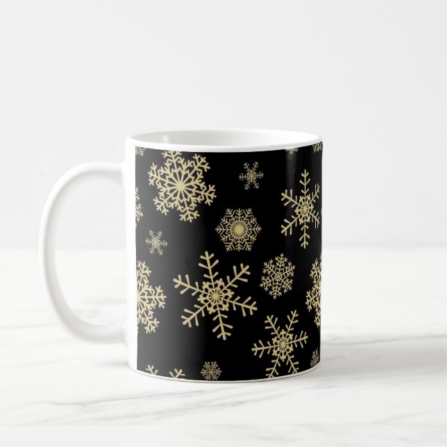 Snowflake pattern coffee mug (Left)