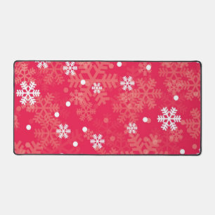 Snowflake pattern desk mat