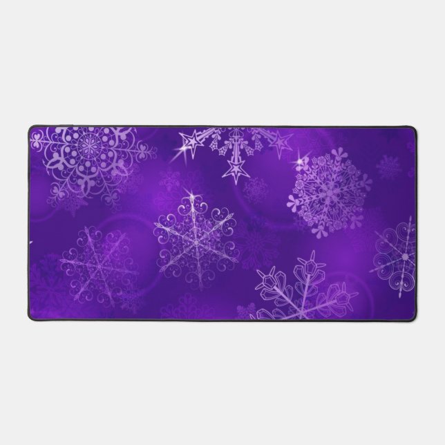 Snowflake pattern desk mat (Front)