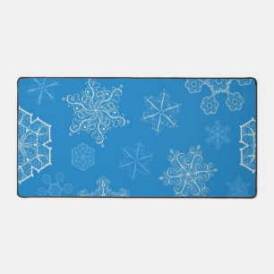 Snowflake pattern desk mat