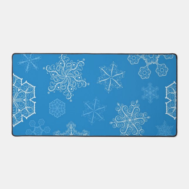 Snowflake pattern desk mat (Front)