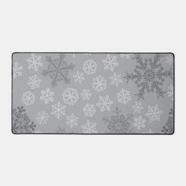 Snowflake pattern desk mat (Front)
