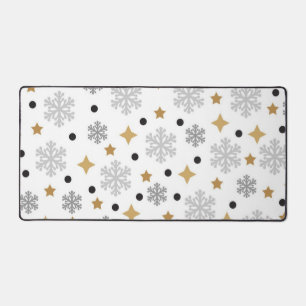 Snowflake pattern desk mat