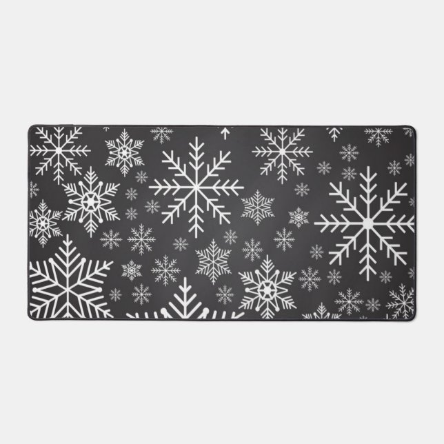 Snowflake pattern desk mat (Front)