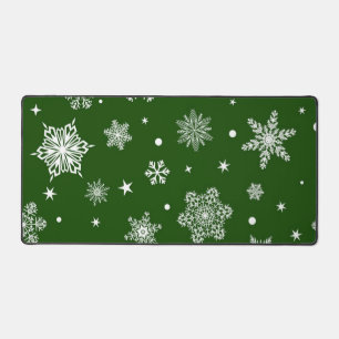Snowflake pattern desk mat