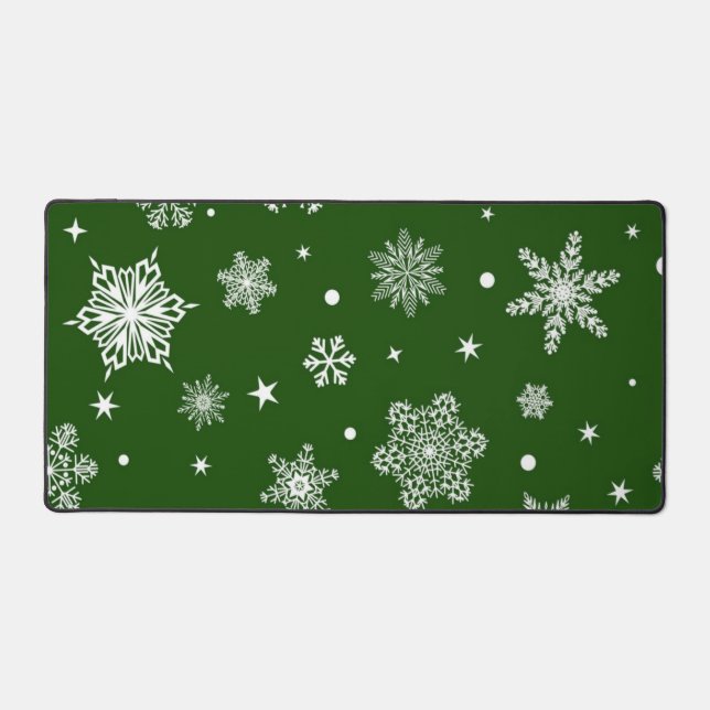 Snowflake pattern desk mat (Front)