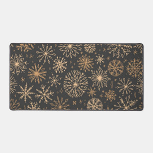 Snowflake pattern desk mat