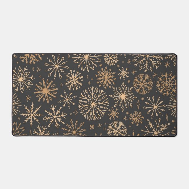 Snowflake pattern desk mat (Front)