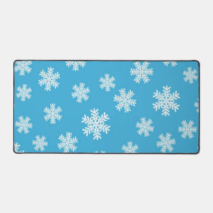 Snowflake pattern desk mat