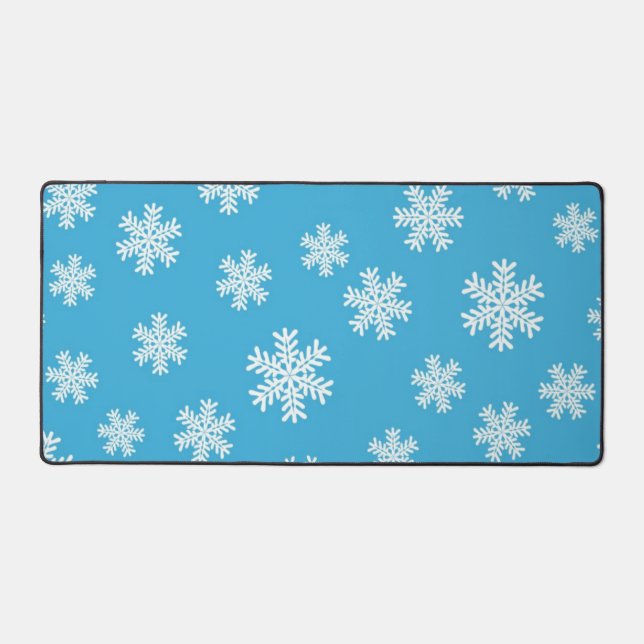 Snowflake pattern desk mat (Front)