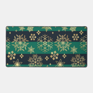 Snowflake pattern desk mat