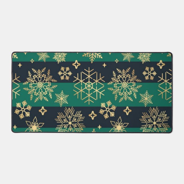 Snowflake pattern desk mat (Front)