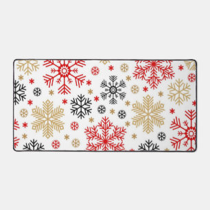 Snowflake pattern desk mat