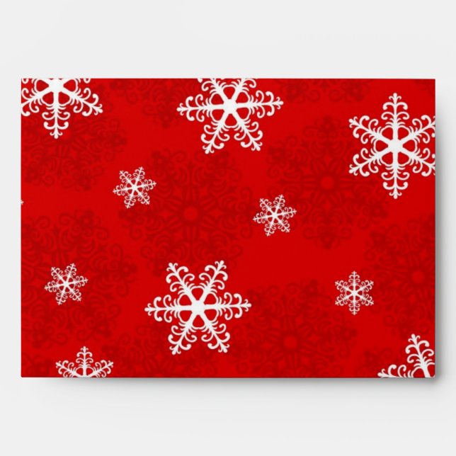 Snowflake pattern	 envelope (Front)