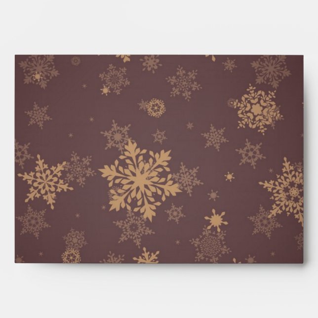 Snowflake pattern	 envelope (Front)