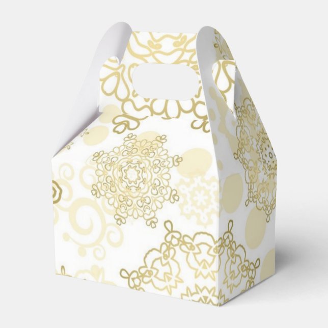 Snowflake pattern favor box (Front Side)