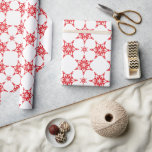 SNOWFLAKE PATTERN festive modern minimal red Wrapping Paper<br><div class="desc">by kat massard >>> kat@simplysweetPAPERIE.com <<< Stylish & festive, snowflake pattern design. Share the joy! - - - - - - - - - - - - - - - - - - - - Matching items available from my store - check it out :) - - - - -...</div>