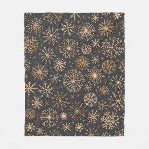 Snowflake pattern	 fleece blanket