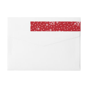 Snowflake Pattern Holiday Return Address Labels