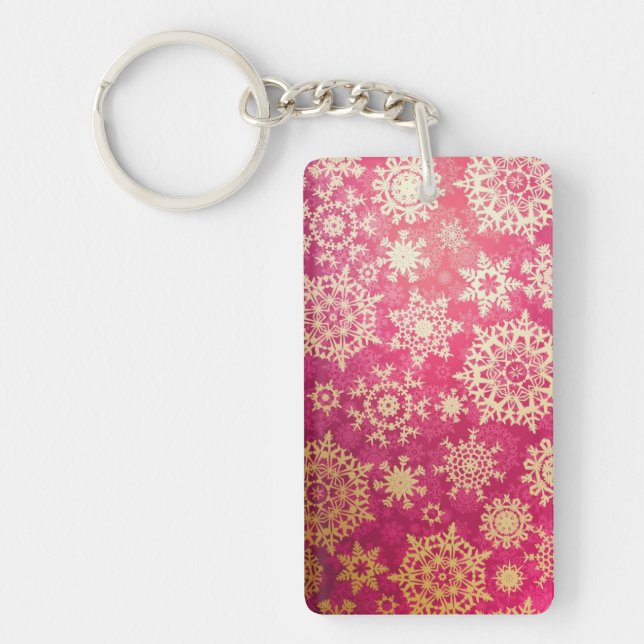 Snowflake pattern	 keychain (Front)