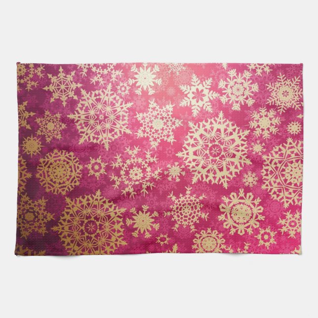 Snowflake pattern	 kitchen towel (Horizontal)