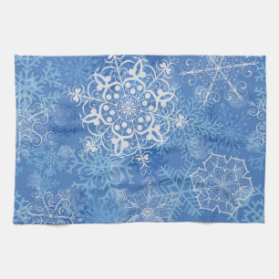 Snowflake pattern kitchen towel