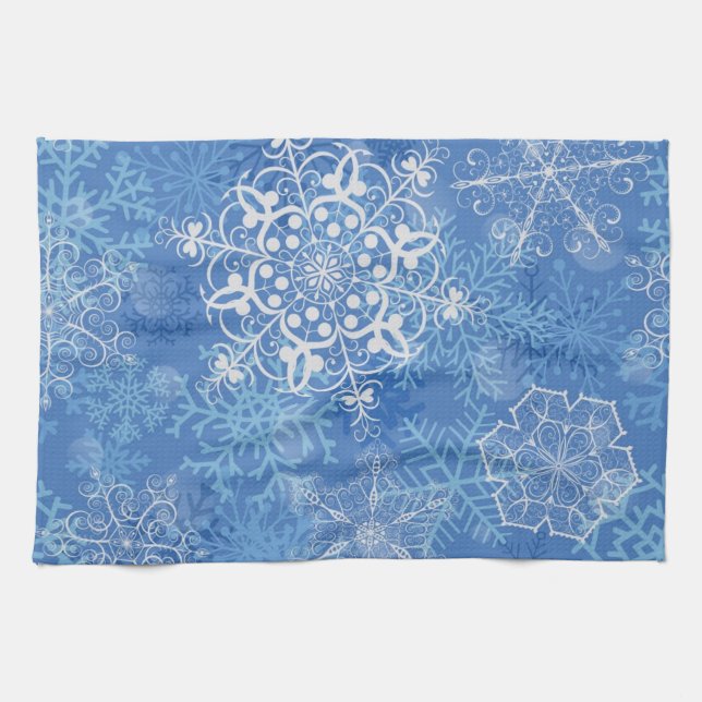 Snowflake pattern	 kitchen towel (Horizontal)