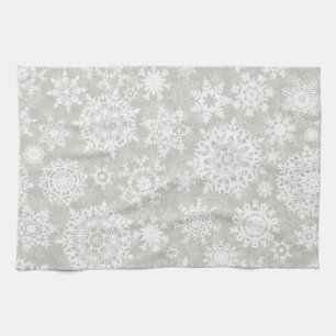 Snowflake pattern kitchen towel