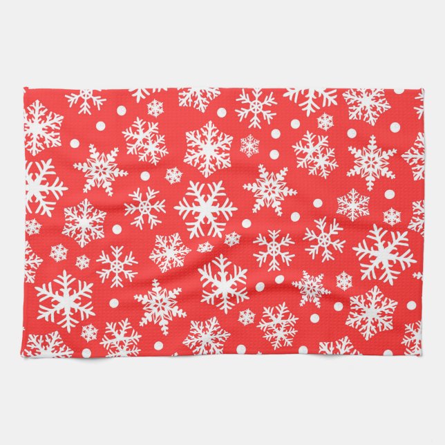 Snowflake Pattern Kitchen Towel (Horizontal)
